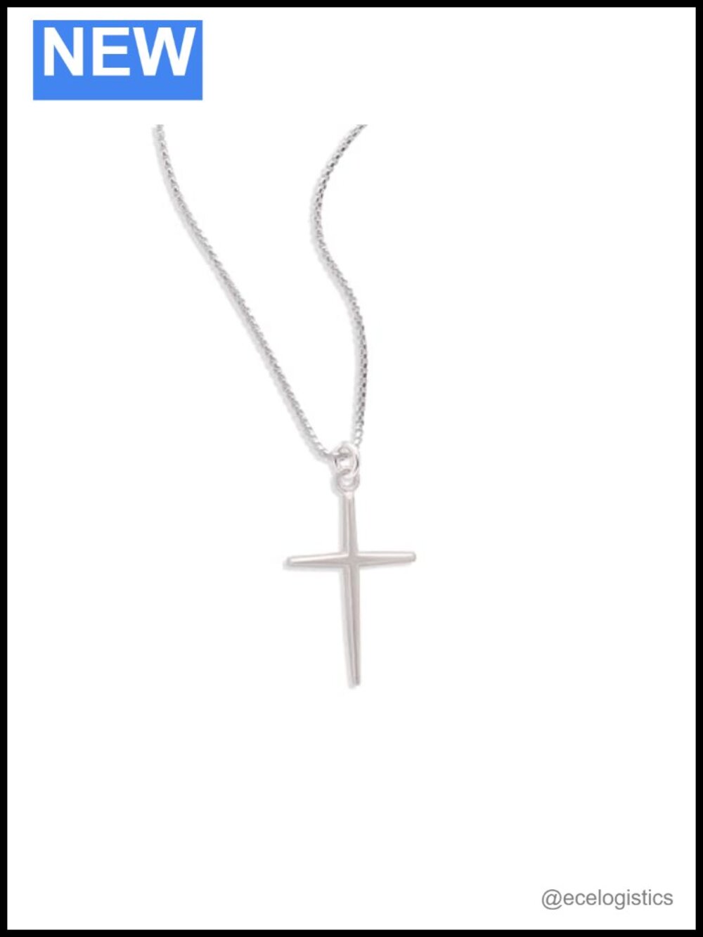 Sterling Silver Cross Pendant Necklace 18 inch Faith Jewelry Gift